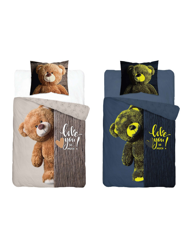 POŚCIEL 140x200 ŚWIECĄCA W CIEMNOŚCI MIŚ