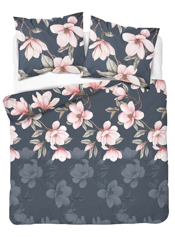 POŚCIEL FLANELOWA 160x200 W KWIATY CIEMNA 5625_A