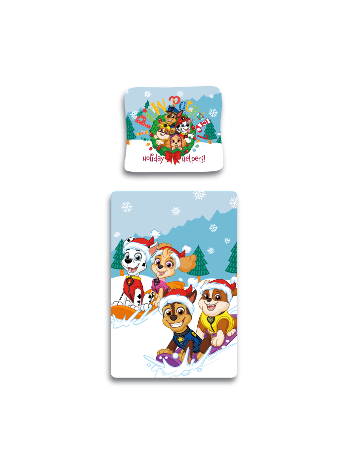 POŚCIEL BAWEŁNIANA 140x200 PSI PATROL ŚWIĄTECZNA PP_1085