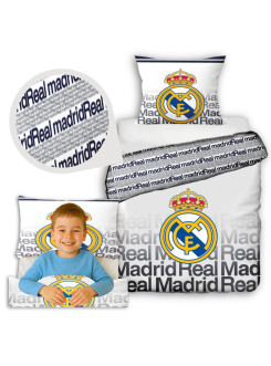 POŚCIEL 140x200 REAL MADRYT BIAŁA BAWEŁNIANA RM-1021