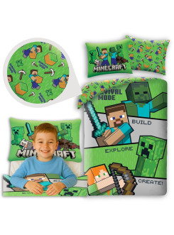 POŚCIEL 140x200 MINECRAFT ALEX STEVE CREEPER MNC-783