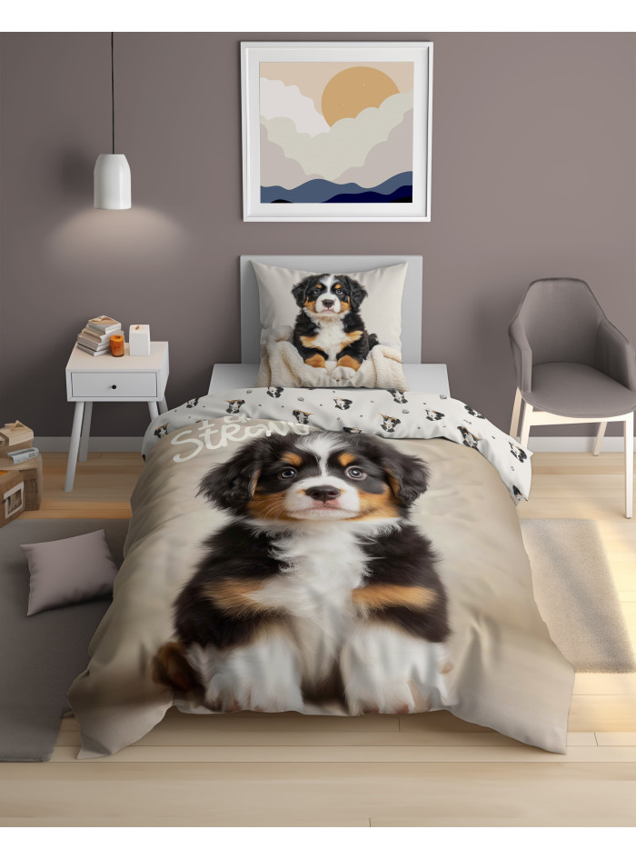 POŚCIEL Z PSEM 140x200 SZCZENIACZEK 5863_A