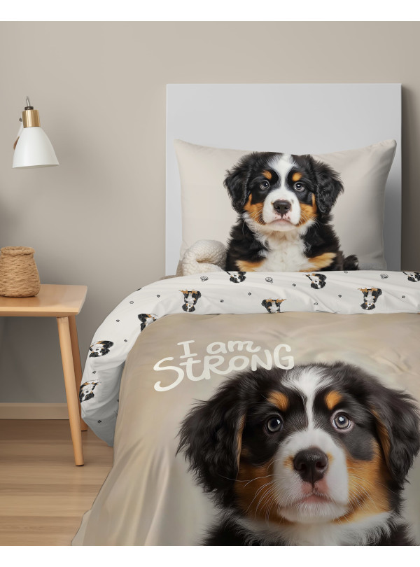 POŚCIEL Z PSEM 140x200 SZCZENIACZEK 5863_A