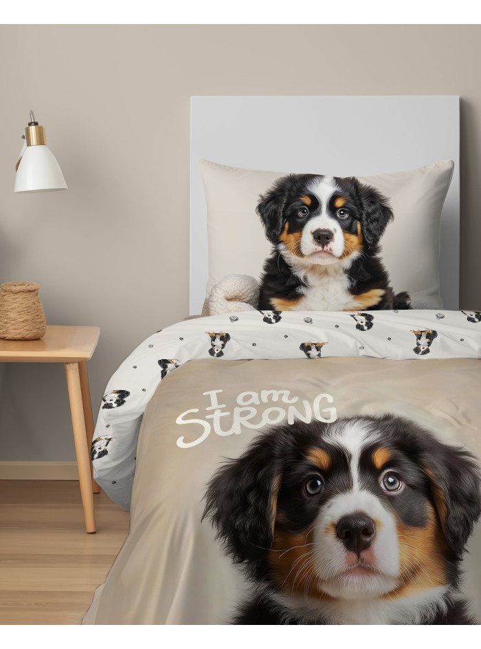 POŚCIEL Z PSEM 140x200 SZCZENIACZEK 5863_A