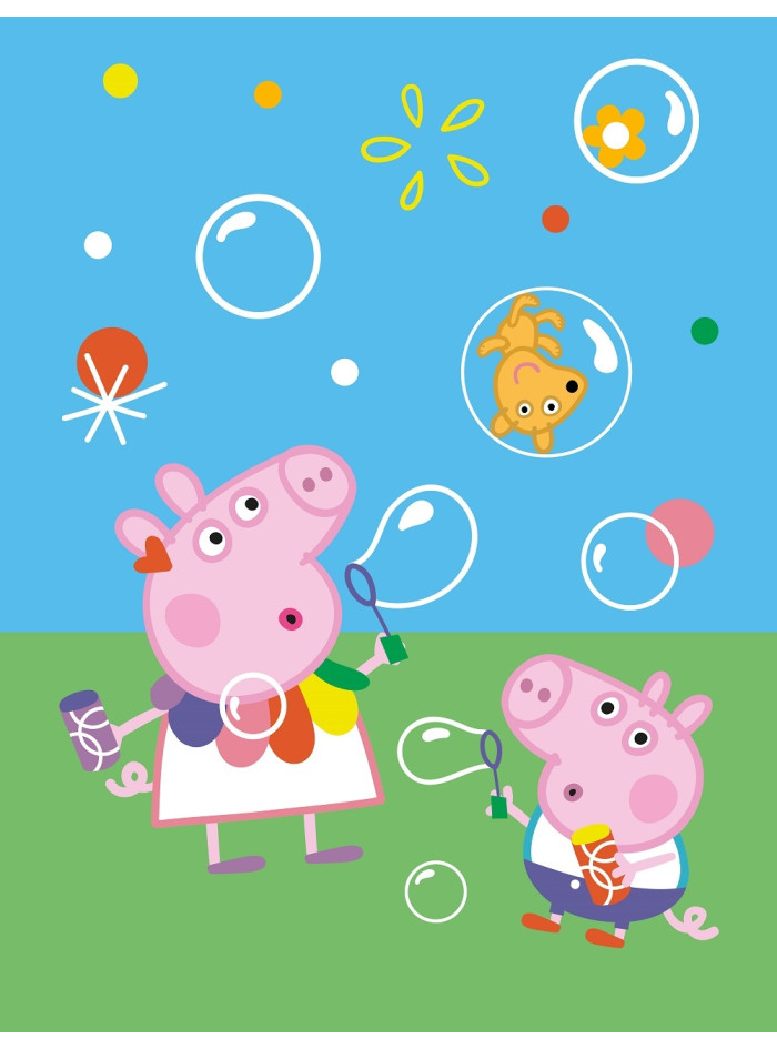 KOC KOCYK KORALOWY 130x170 PLED ŚWINKA PEPPA BAŃKI