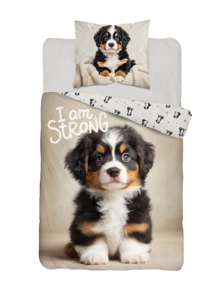 POŚCIEL Z PSEM 160x200 SZCZENIACZEK 5863_A