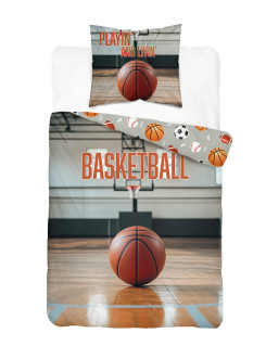 POŚCIEL MŁODZIEŻOWA 160x200 KOSZYKÓWKA 5866_A