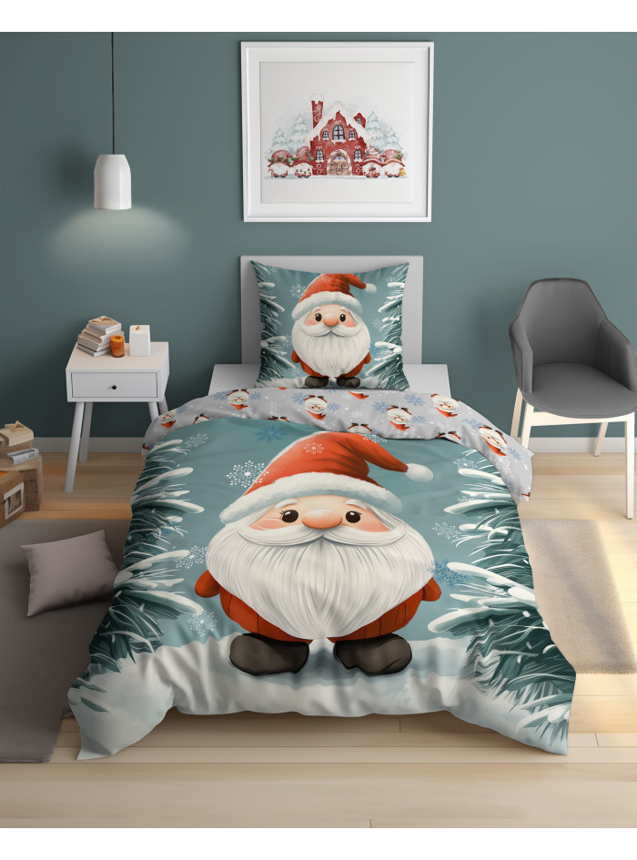 POŚCIEL ŚWIĄTECZNA 140x200 MIKOŁAJ 5868_A