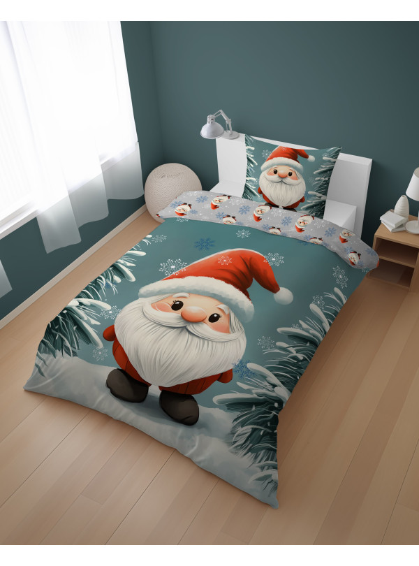 POŚCIEL ŚWIĄTECZNA 140x200 MIKOŁAJ 5868_A