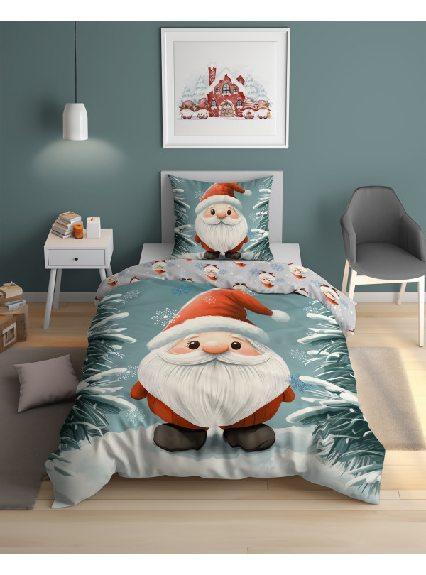 POŚCIEL ŚWIĄTECZNA 160x200 MIKOŁAJ 5868_A