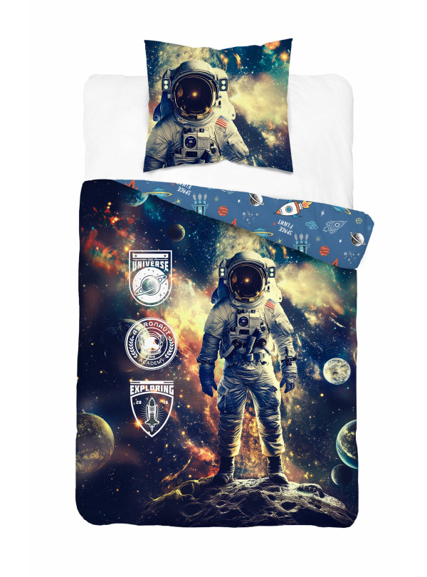 POŚCIEL MŁODZIEŻOWA 160x200 KOSMONAUTA 5869_A