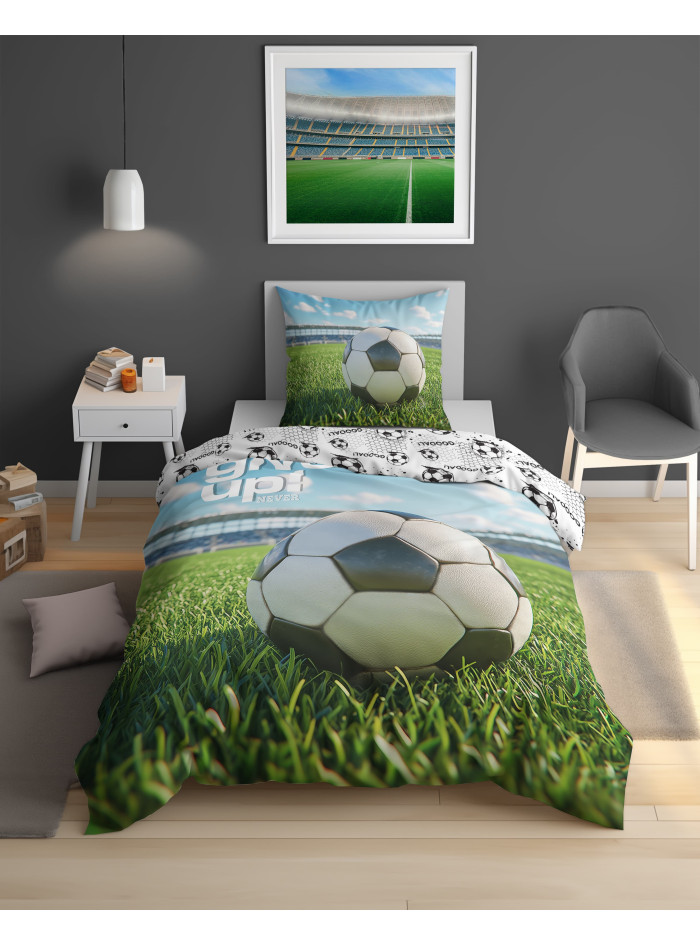 POŚCIEL MŁODZIEŻOWA 140x200 PIŁKA NOŻNA 5870_A