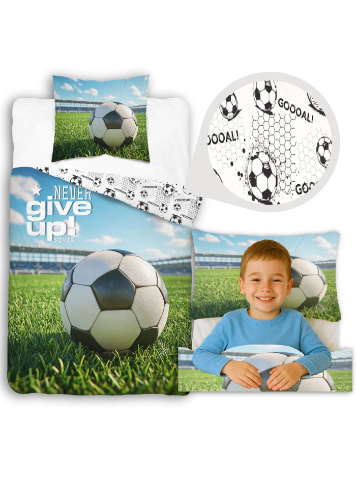 POŚCIEL MŁODZIEŻOWA 160x200 PIŁKA NOŻNA 5870_A