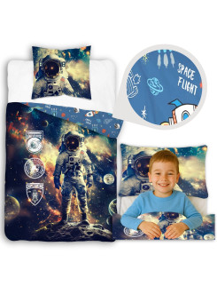 POŚCIEL MŁODZIEŻOWA 140x200 KOSMONAUTA 5869_A