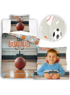 POŚCIEL MŁODZIEŻOWA 140x200 KOSZYKÓWKA 5866_A