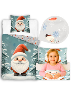 POŚCIEL ŚWIĄTECZNA 140x200 MIKOŁAJ 5868_A