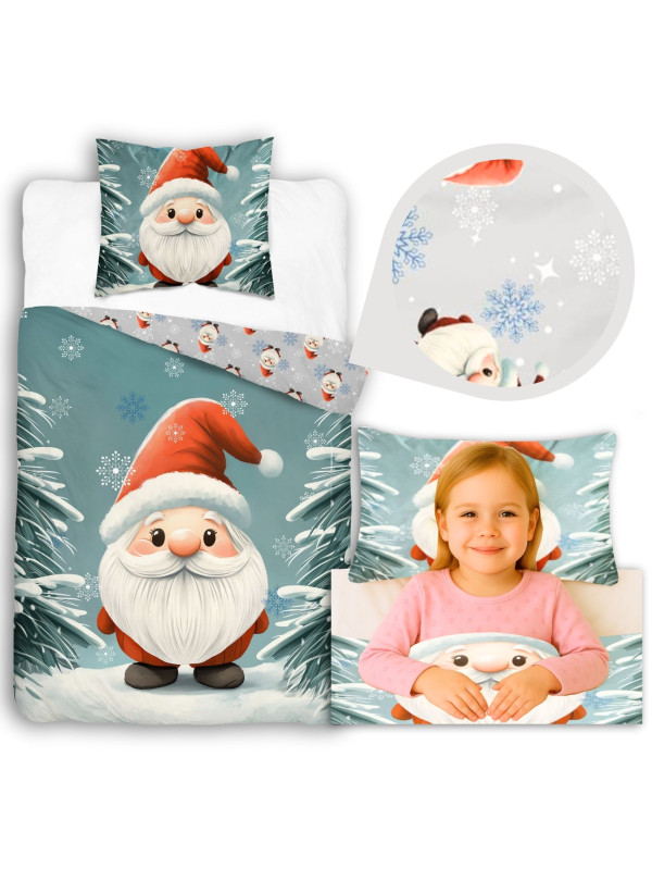 POŚCIEL ŚWIĄTECZNA 140x200 MIKOŁAJ 5868_A