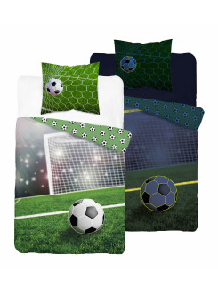 POŚCIEL 140x200 ŚWIECĄCA W CIEMNOŚCI PIŁKA NOŻNA 3685_A