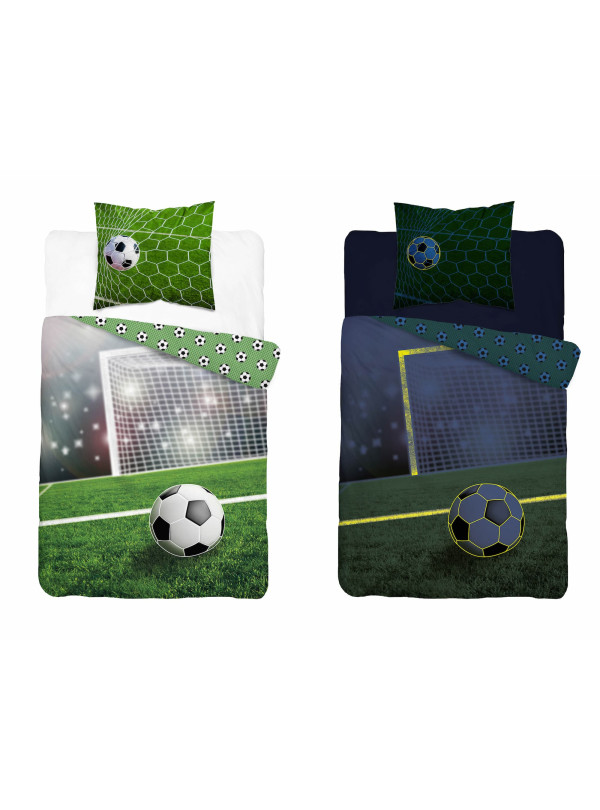 POŚCIEL 140x200 ŚWIECĄCA W CIEMNOŚCI PIŁKA NOŻNA 3685_A