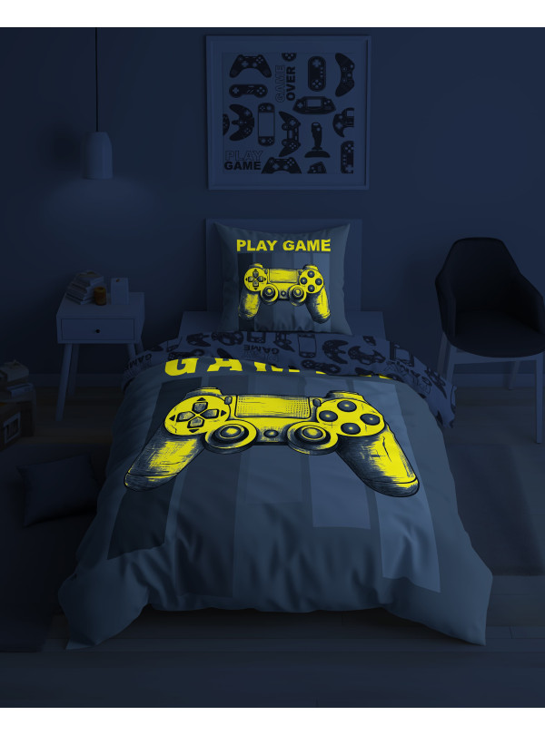 POŚCIEL 140x200 ŚWIECĄCA W CIEMNOŚCI DLA GRACZA 5730A