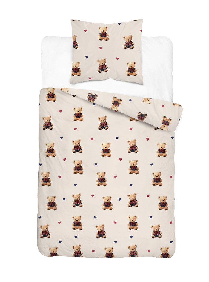 POŚCIEL MŁODZIEŻOWA 140x200 Z MISIAMI MIŚ 5724_A