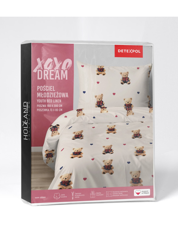 POŚCIEL MŁODZIEŻOWA 140x200 Z MISIAMI MIŚ 5724_A