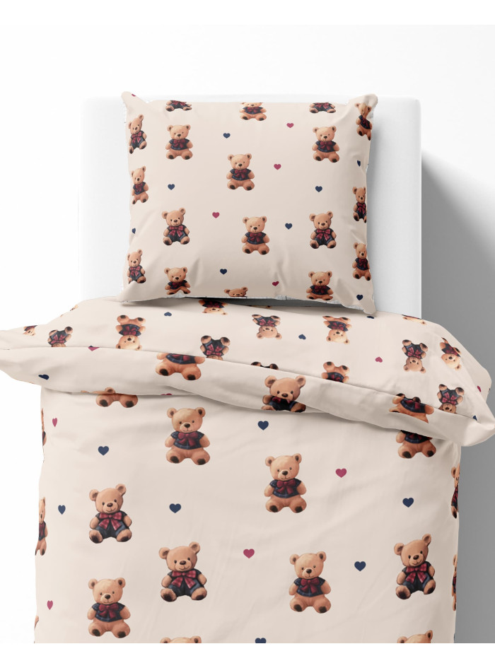 POŚCIEL MŁODZIEŻOWA 140x200 Z MISIAMI MIŚ 5724_A