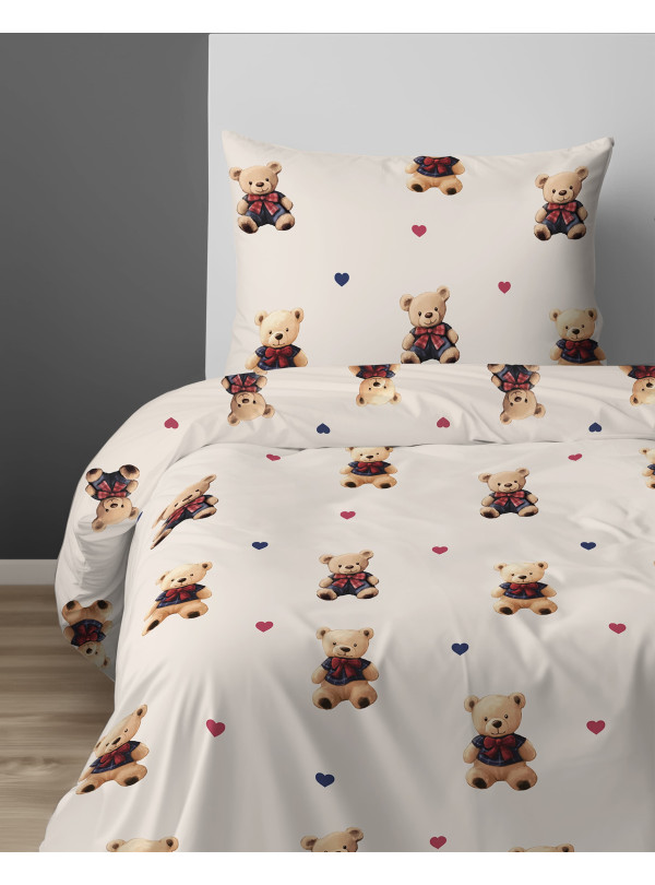 POŚCIEL MŁODZIEŻOWA 160x200 Z MISIAMI MIŚ 5724_A