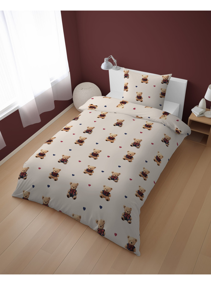 POŚCIEL MŁODZIEŻOWA 160x200 Z MISIAMI MIŚ 5724_A