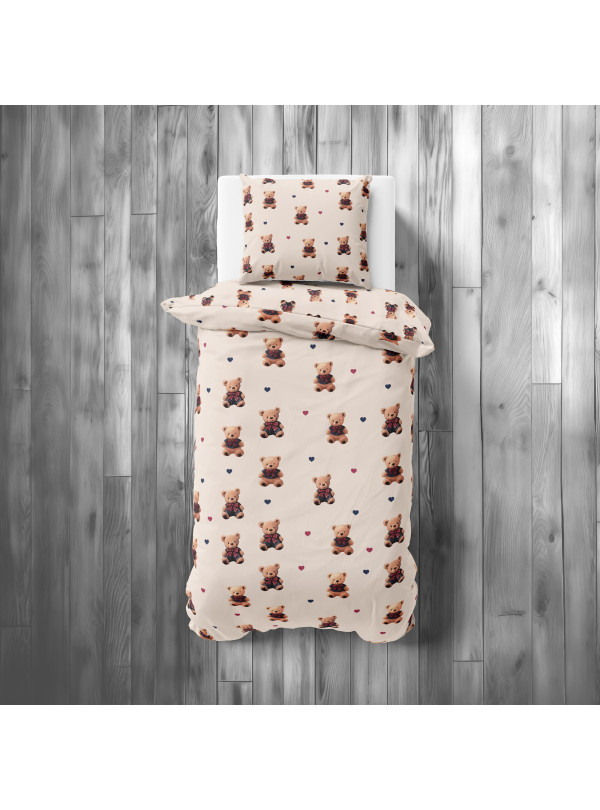 POŚCIEL MŁODZIEŻOWA 160x200 Z MISIAMI MIŚ 5724_A