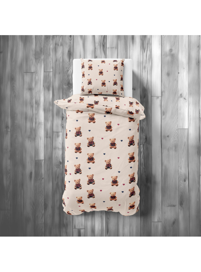 POŚCIEL MŁODZIEŻOWA 160x200 Z MISIAMI MIŚ 5724_A