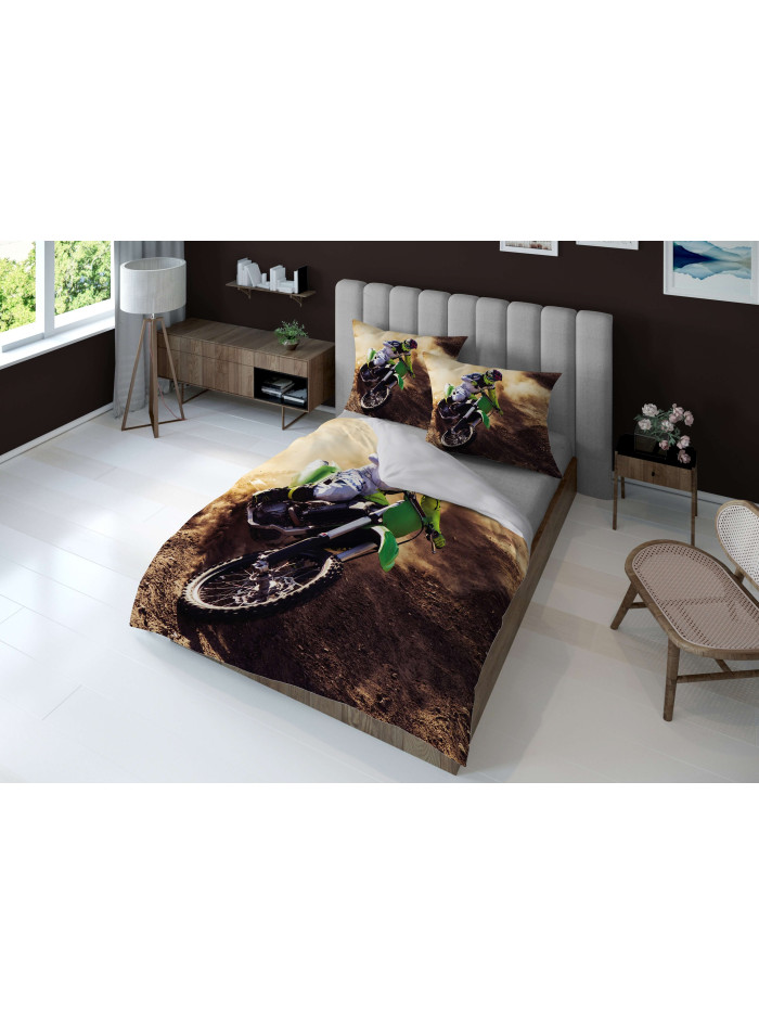 KOMPLET POŚCIELI 160x200 DWUSTRONNA 3D MOTOR