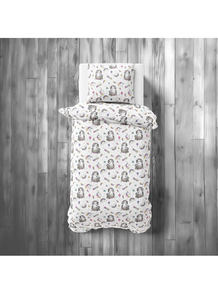 POŚCIEL MŁODZIEŻOWA 140x200 Z JEDNOROŻCEM 5725_A