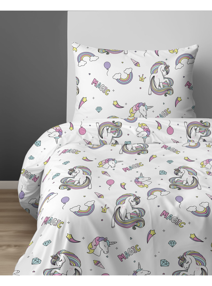 POŚCIEL MŁODZIEŻOWA 140x200 Z JEDNOROŻCEM 5725_A