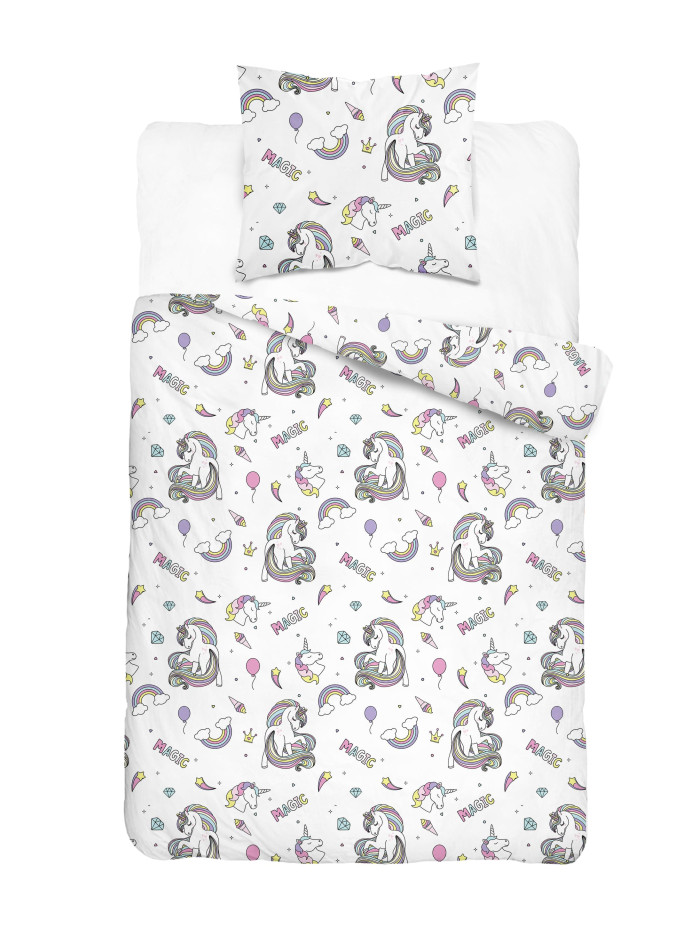 POŚCIEL MŁODZIEŻOWA 140x200 Z JEDNOROŻCEM 5725_A