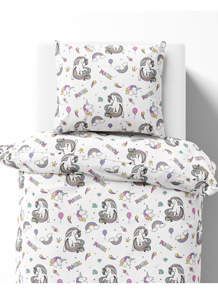 POŚCIEL MŁODZIEŻOWA 140x200 Z JEDNOROŻCEM 5725_A