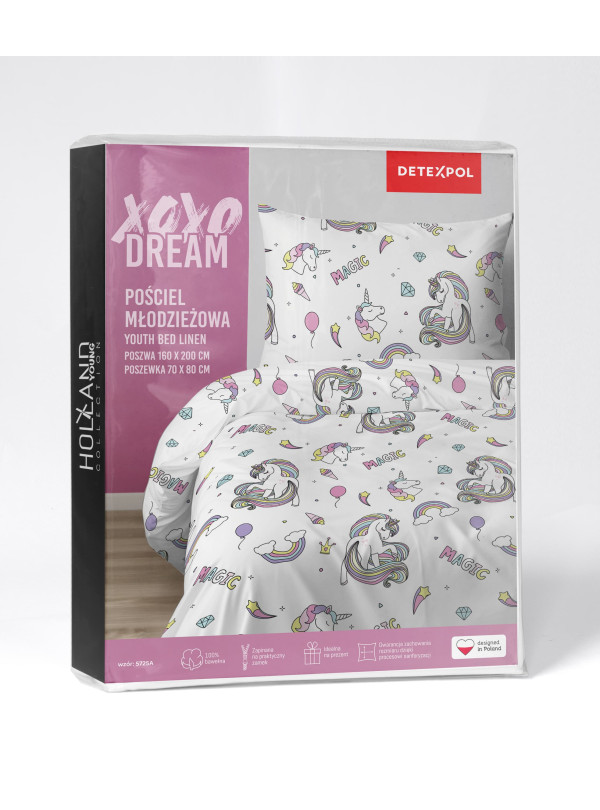 POŚCIEL MŁODZIEŻOWA 160x200 Z JEDNOROŻCEM 5725_A