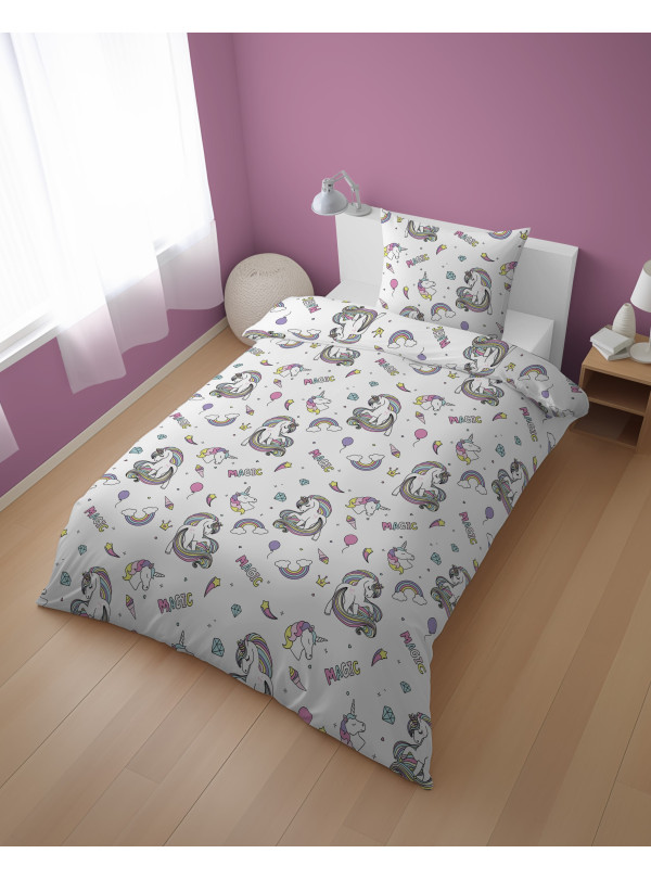 POŚCIEL MŁODZIEŻOWA 160x200 Z JEDNOROŻCEM 5725_A