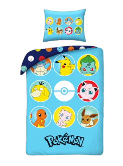 POŚCIEL 140x200 POKEMONY PIKACHU NIEBIESKA POK-1073