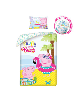 POŚCIEL BAWEŁNIANA 140x200 ŚWINKA PEPPA RÓŻOWA + WOREK PE-3266B 2