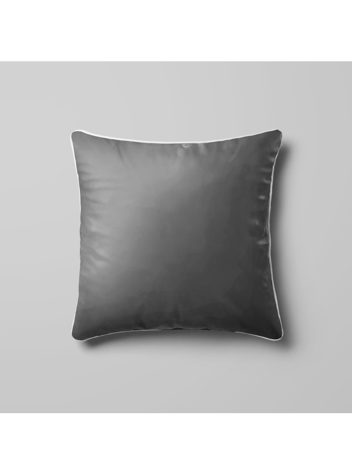 POSZEWKA NA PODUSZKĘ/JAŚKA 40x40 cm SZARA Z LAMÓWKĄ