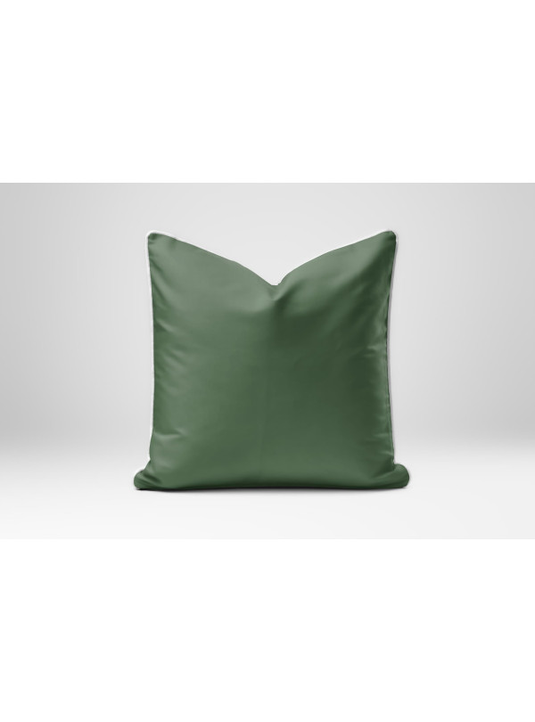 POSZEWKA NA PODUSZKĘ/JAŚKA 40x40 cm ZIELONA Z LAMÓWKĄ