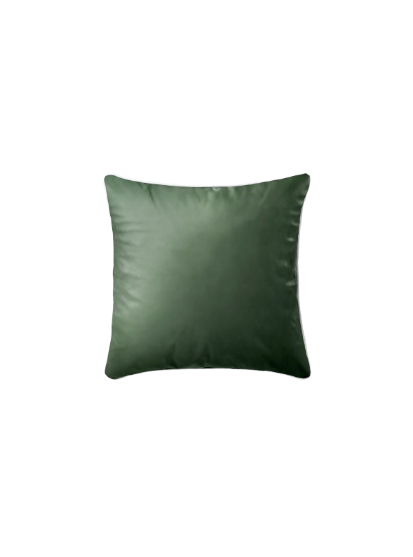 POSZEWKA NA PODUSZKĘ/JAŚKA 40x40 cm ZIELONA Z LAMÓWKĄ
