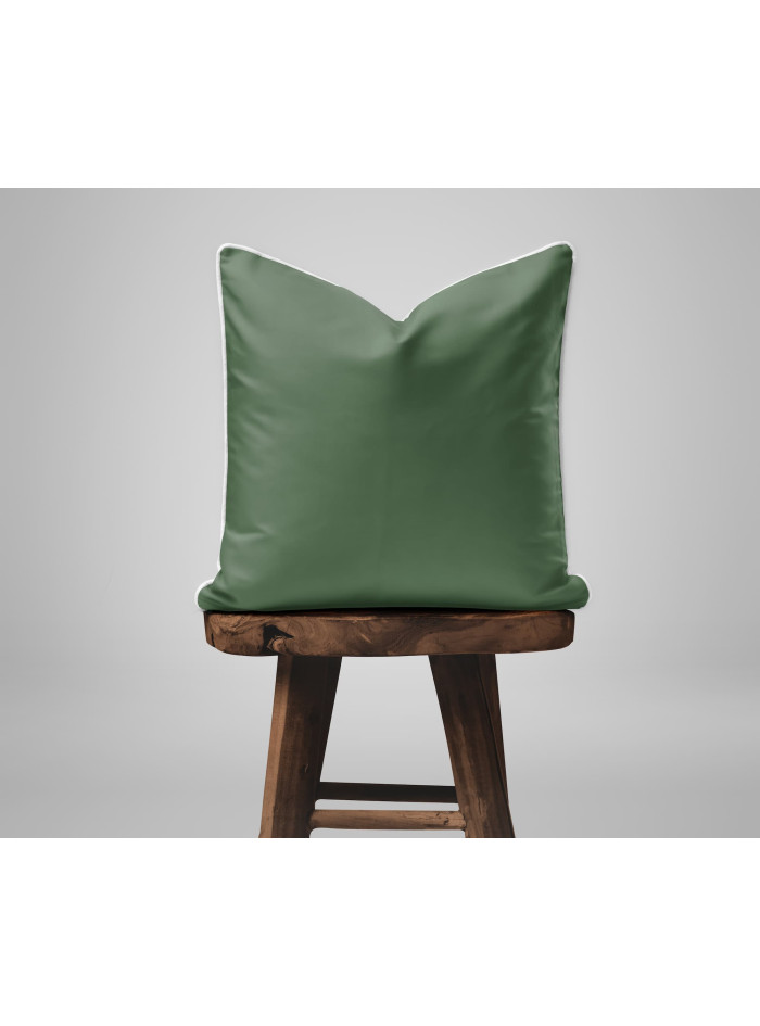 POSZEWKA NA PODUSZKĘ/JAŚKA 40x40 cm ZIELONA Z LAMÓWKĄ