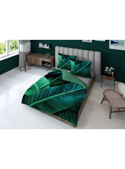 KOMPLET POŚCIELI 160x200 DWUSTRONNA 3D LIŚĆ 4190_A