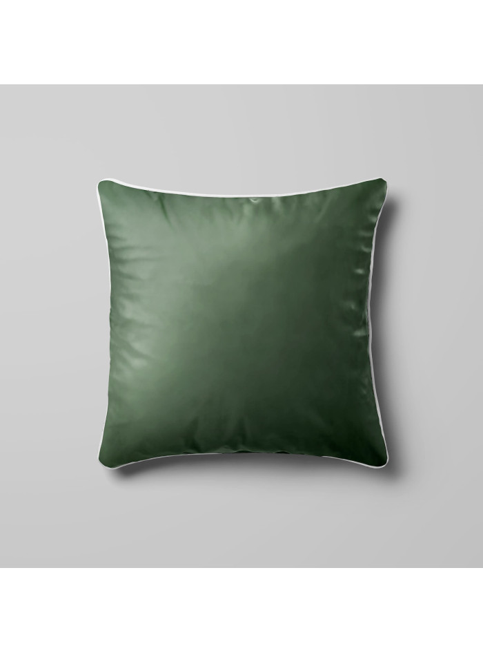 POSZEWKA NA PODUSZKĘ/JAŚKA 40x40 cm ZIELONA Z LAMÓWKĄ