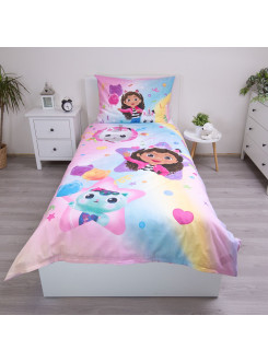 POŚCIEL 140x200 KOCI DOMEK GABI DLA DZIECI BALONY GB-018 2