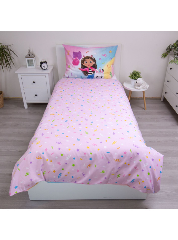 POŚCIEL 140x200 KOCI DOMEK GABI DLA DZIECI BALONY GB-018