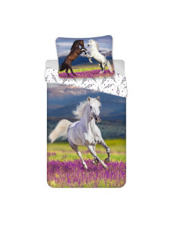 POŚCIEL BAWEŁNIANA 140x200 CM KOŃ KONIE NL-15