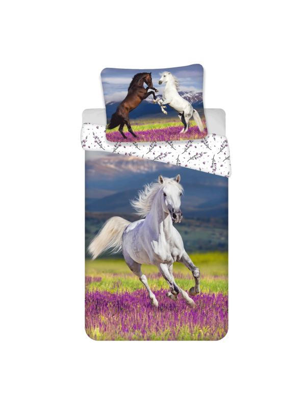 POŚCIEL BAWEŁNIANA 140x200 CM KOŃ KONIE NL-15